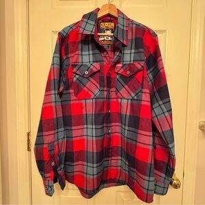 Dixxon Rare “the McCallister” Original Home Alone Red & Blue Plaid Flannel